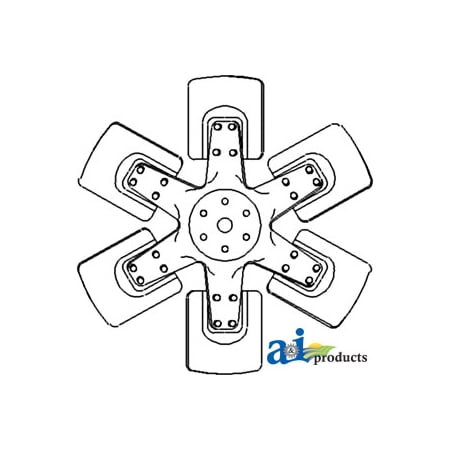 A & I Products Fan, 6 Blade 22" x22" x3" A-69759C3